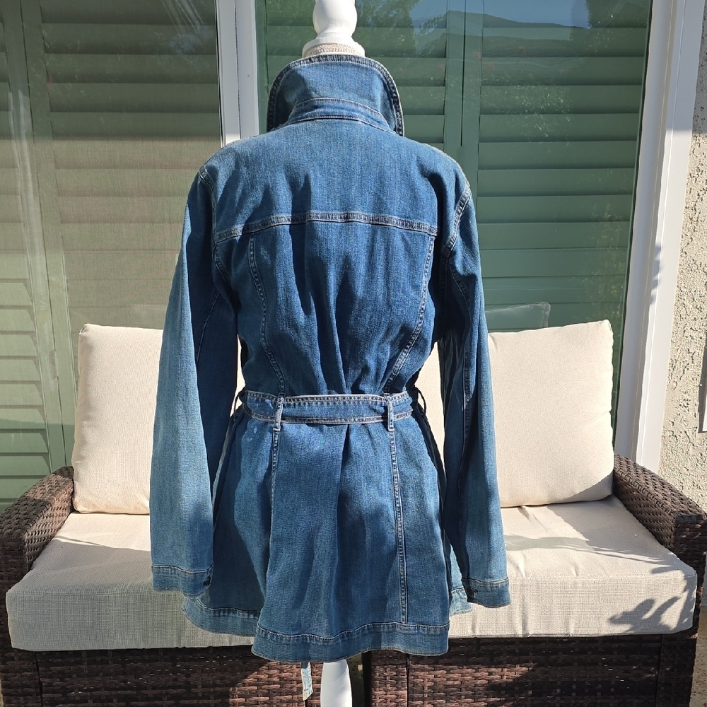 Lane Bryant Denim Belted Jacket - Picture 3 of 6